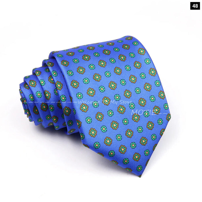 Blue Paisley Necktie For Weddings And Daily Wear