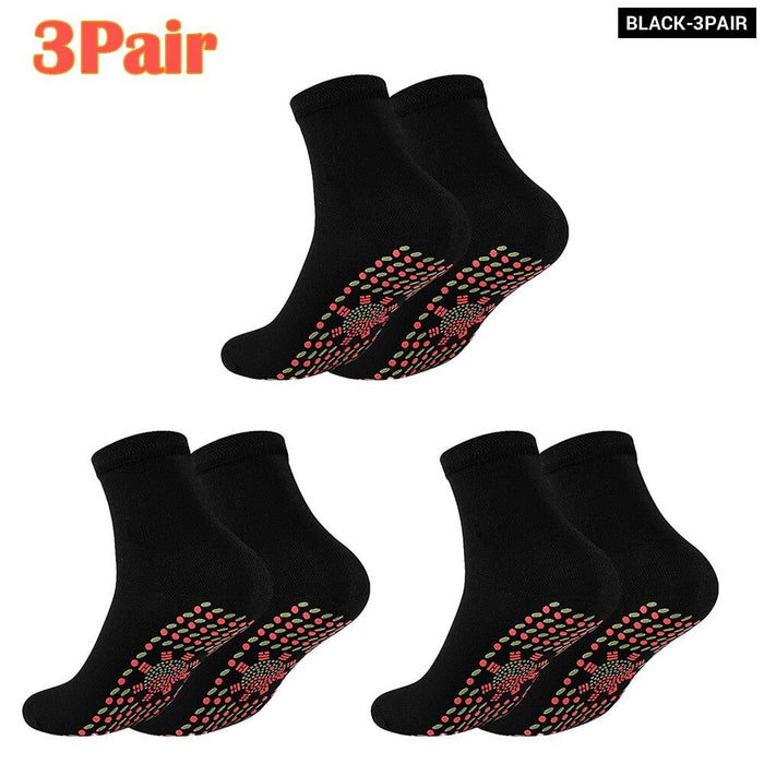 1-3 Pairs Winter Warm Comfortable Self-heating Magnetic Socks for Women Men