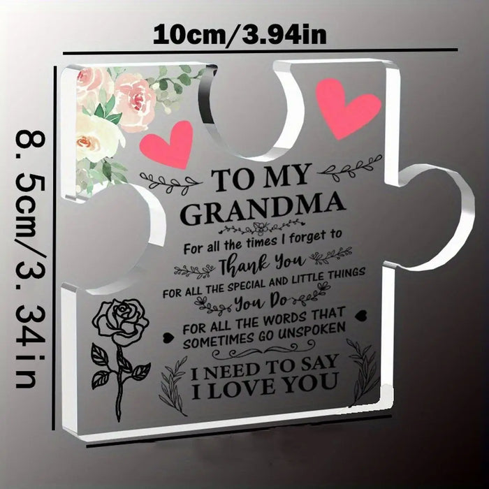 Grandma Gift Acrylic Desktop Plaque For Grandchildren