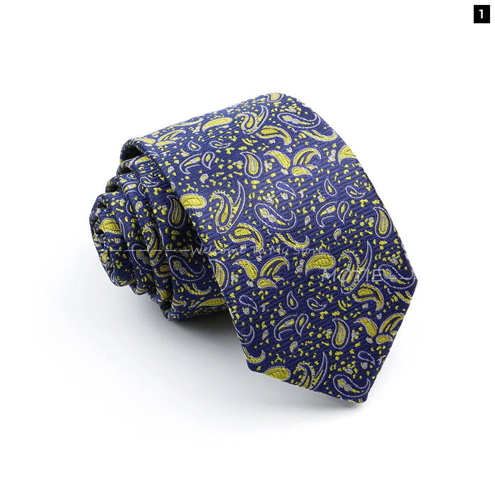 Blue Paisley Floral Tie For Business And Party Attire