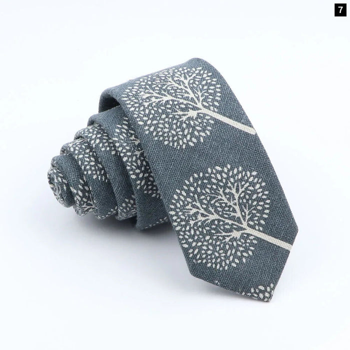 Floral Animal Print Linen Tie For Weddings And Parties