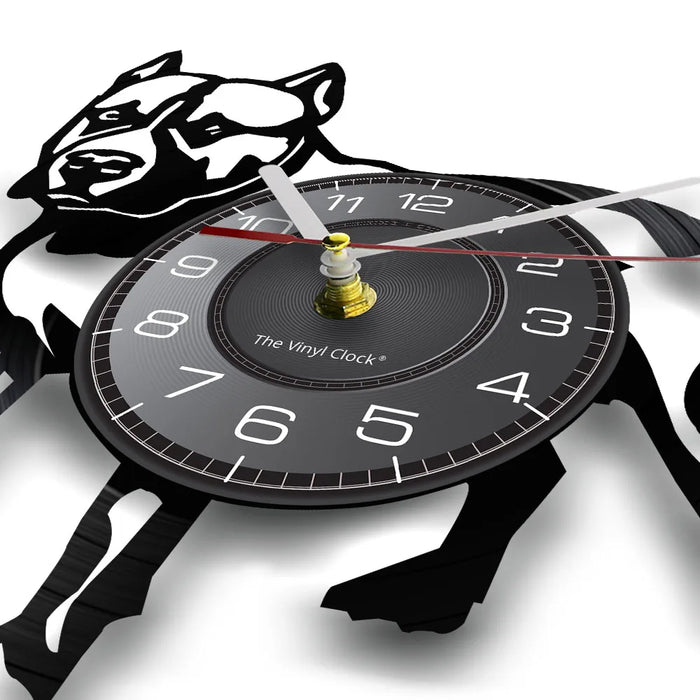 Retro Pitbull Wall Clock