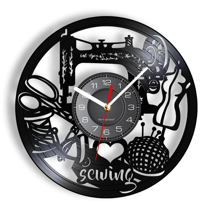 Retro Sewing Machine Wall Clock