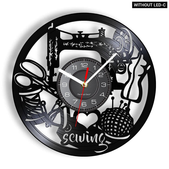 Retro Sewing Machine Wall Clock