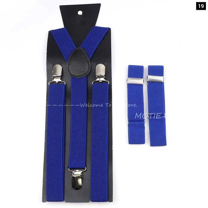 Adjustable Elastic Suspender Set For Weddings