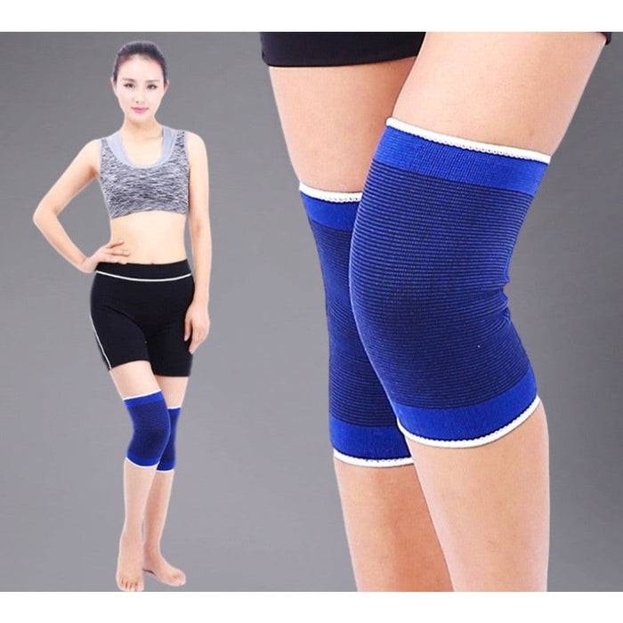 1Pair Elastic Leg Compression Knee Sleeve For Basketball Volleyball Running Walking