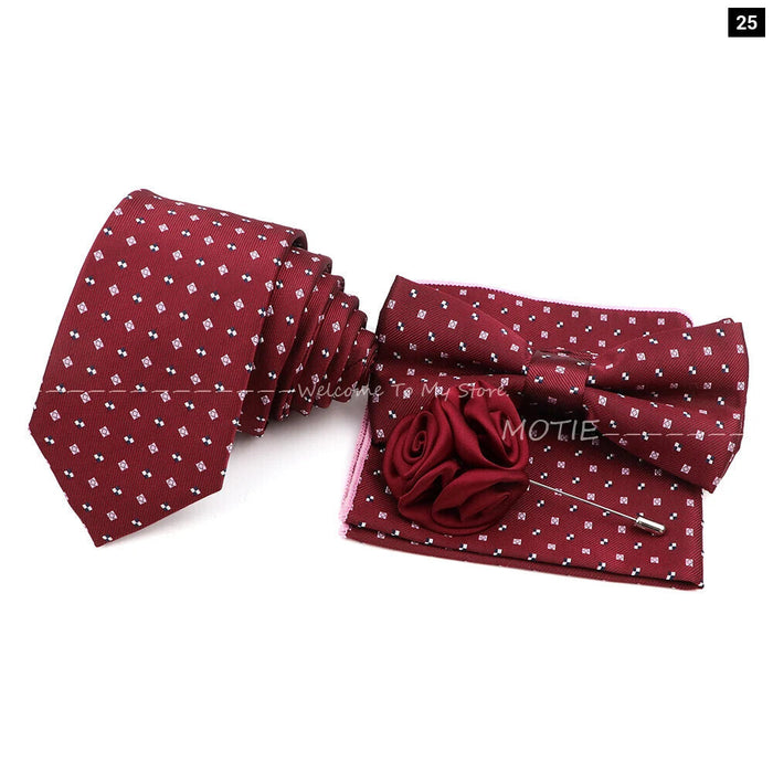 Classic Red Ties Set For Business And Weddings