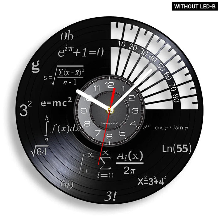 Math Formula Vinyl Record Wall Clock