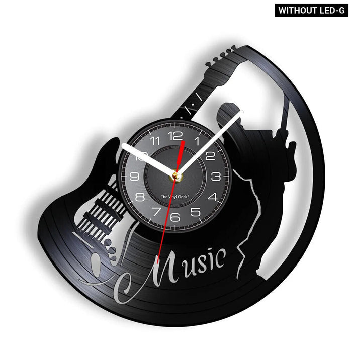 Music Speaks Vinyl Record Wall Clock