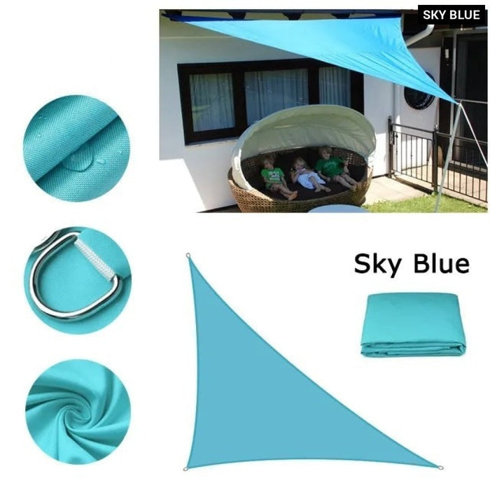 Waterproof Sun Shelter Triangle Sunshade Protection Outdoor Cover Garden Patio Pool Shade Sail Awning 420D