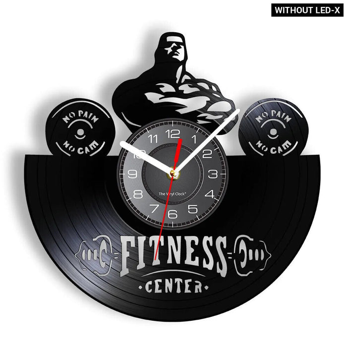 Motivational Fitness Vinyl Record Clock