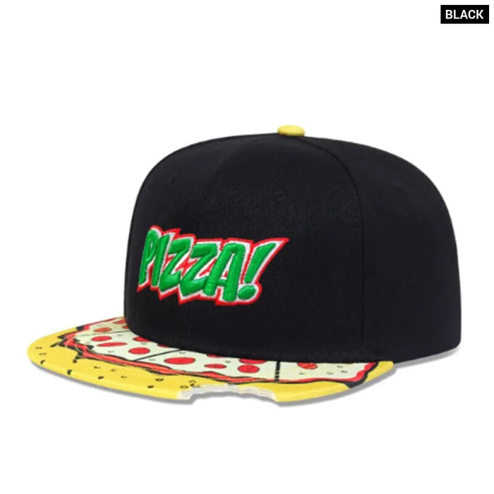 Embroidered Pizza Print Baseball Cap / Hat