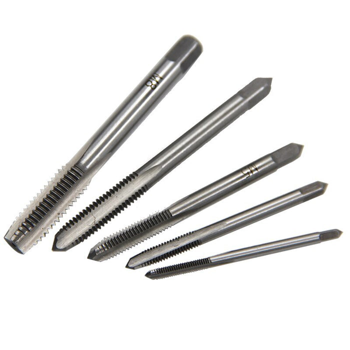 5pc Hand Straight Groove Thread Tap M3 to M8 Quick Tapping and Internal Thread Hardware Tool Set