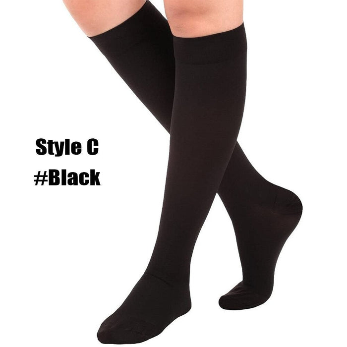 1Pair Long Elastic Stocking Shin Socks Fatigue Relief