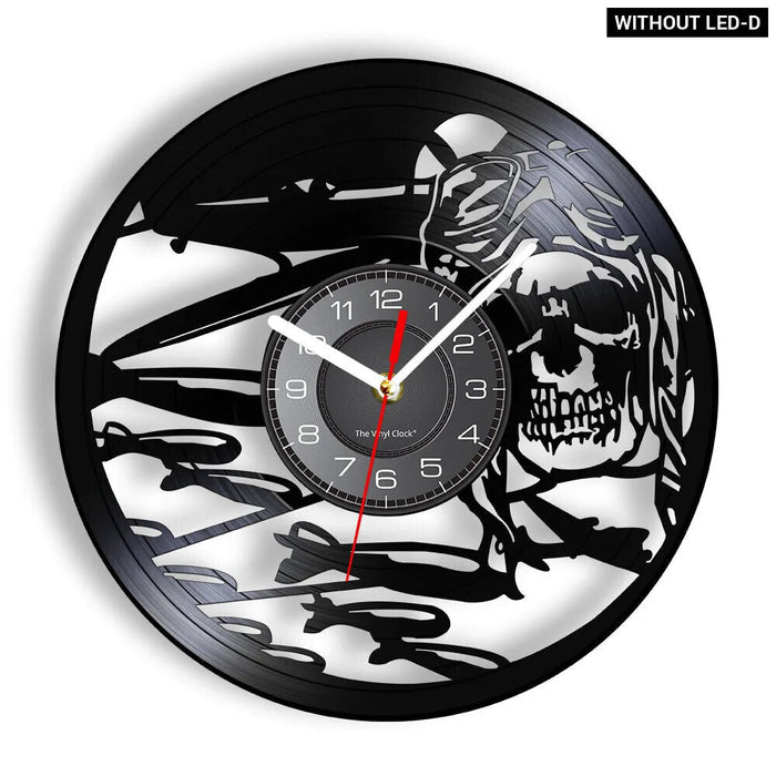 Royal Skull Crown Vinyl Record Wall Clock