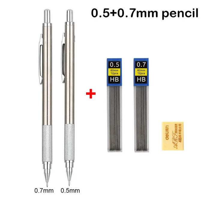 Full Metal Mechanical Pencil Set 0.3 To 2.0Mm Art