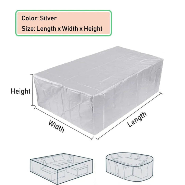 Large Size Oxford Cloth For Rattan Table Cube Chair Sofa Waterproof Rain Garden Patio Protective Dustproof Cover