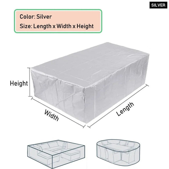 Large Size Oxford Cloth For Rattan Table Cube Chair Sofa Waterproof Rain Garden Patio Protective Dustproof Cover