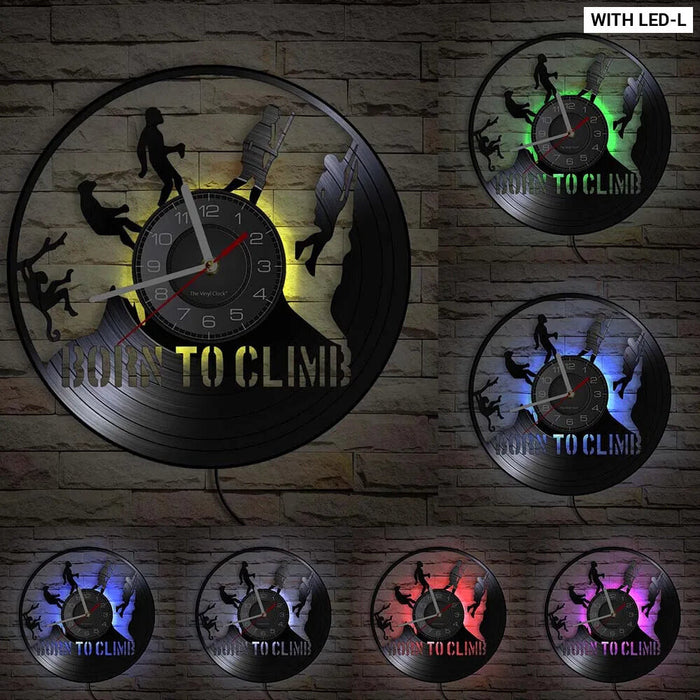 Extreme Rock Climbing Vinyl Record Clock