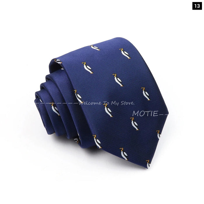 Blue Dragonfly Swan Necktie For Weddings And Daily Wear