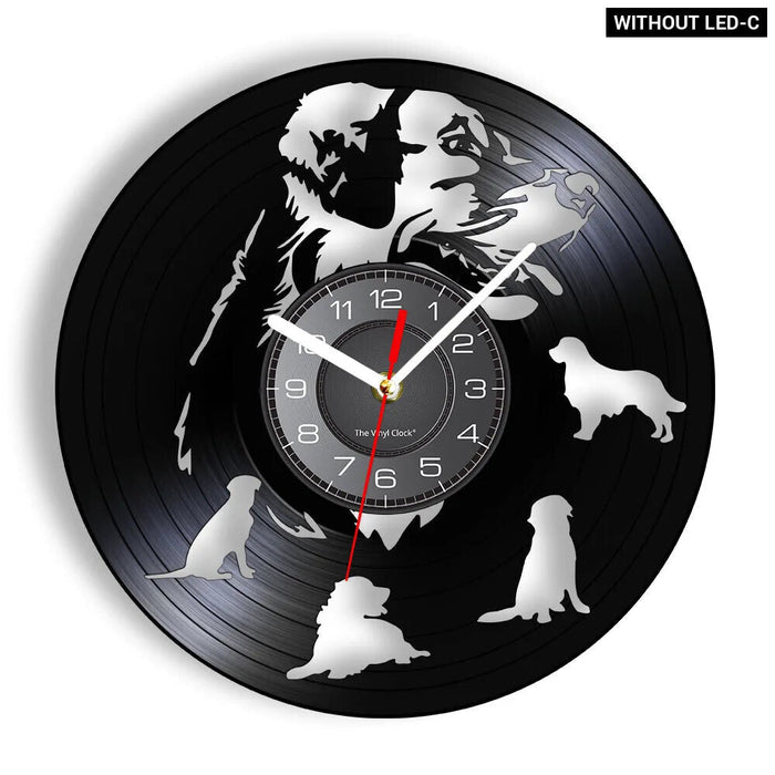 Labrador Retriever Vinyl Record Wall Clock