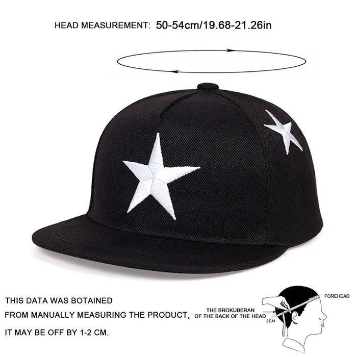 Embroidered Star Baseball Cap / Hat For Kids