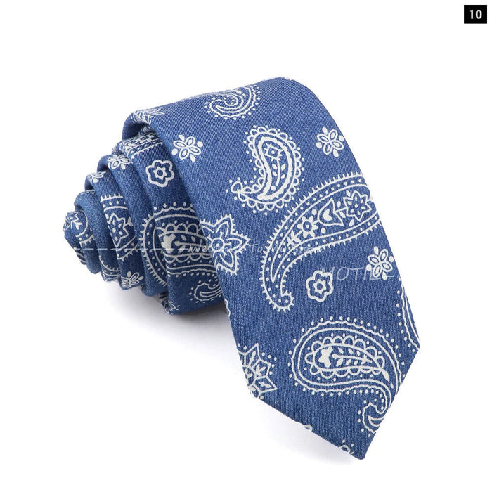 Floral Skull Anchor Denim Tie For Weddings Parties And Daily Wear