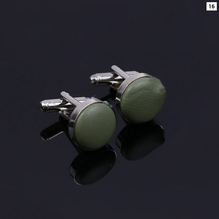 Solid Colour Cufflinks Mens Wedding Accessory