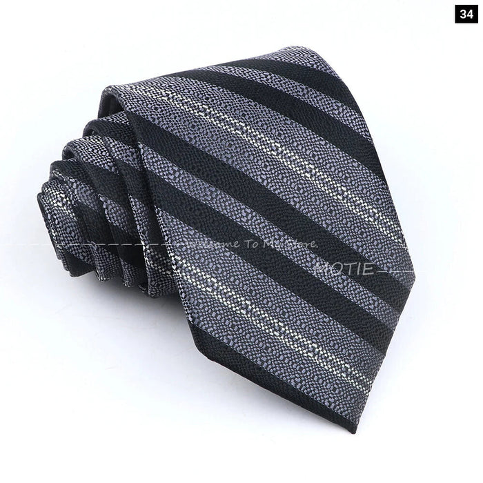 Premium Brown Striped Necktie For Business And Daily Wear