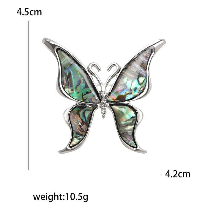 Abalone Shell Butterfly Brooch Office Party Accessory