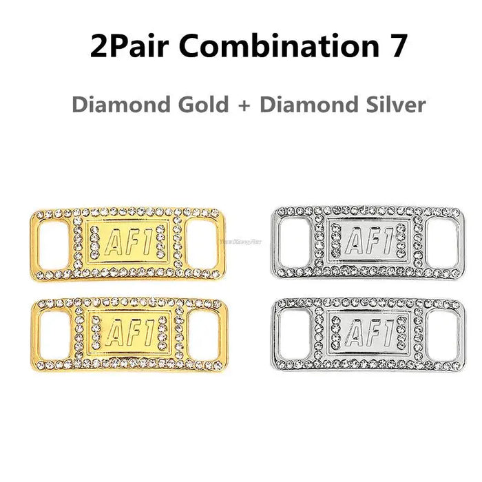 Af1 Diamond Charms Buckle Quality Metal Shoe Laces