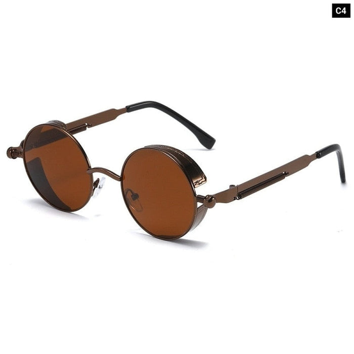 Metal Steam Punk Style Sun Glasses Steampunk Fashion Men Retro Round Sunglasses