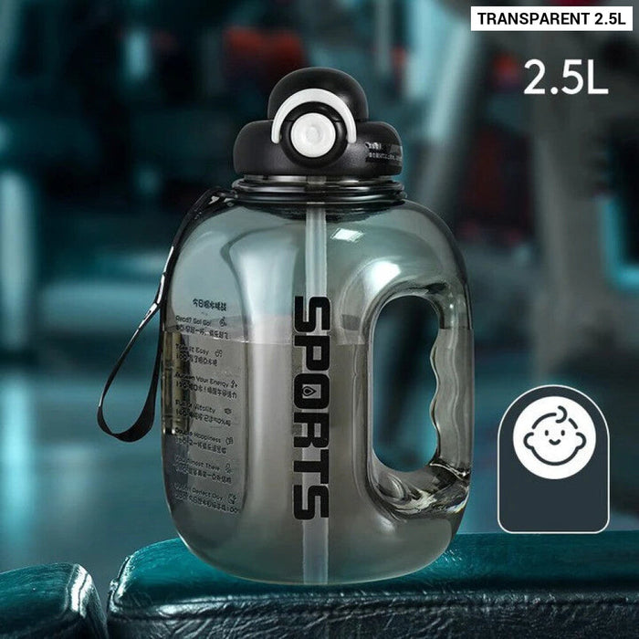 Portable Fitness Water Bottle With Straw