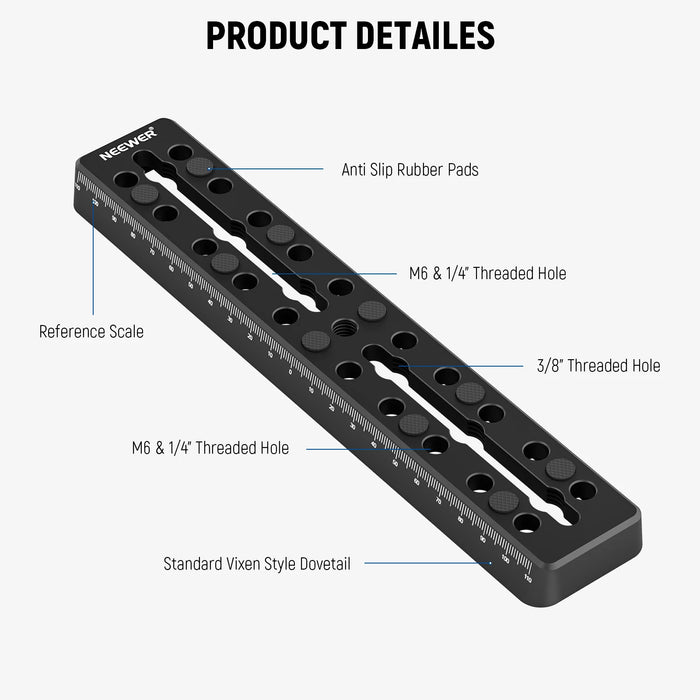 Metal Vixen Dovetail Plate For Telescope Mount Adapter Equatorial Tripod Compatible