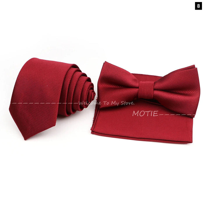 Classic Striped Tie Set For Business And Weddings