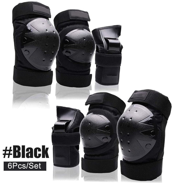 6Pcs Knee Elbow Pads Wrist Guards Protective Gear for Youth Adult