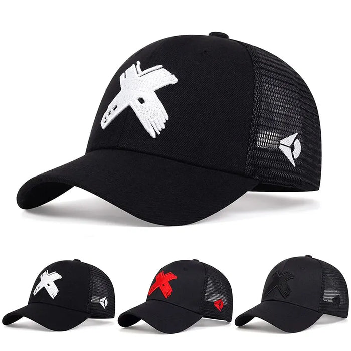 Adjustable Baseball Cap / Hat Embroidered X Letter