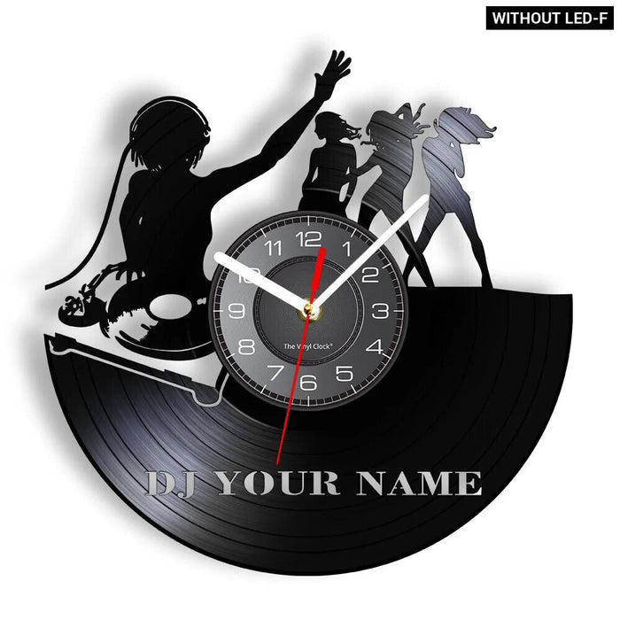 Personalized Dj Vinyl Record Wall Clock