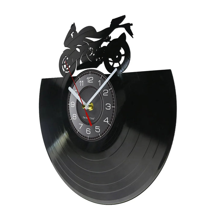 Retro Japanese Motorbike Vinyl Record Wall Clock