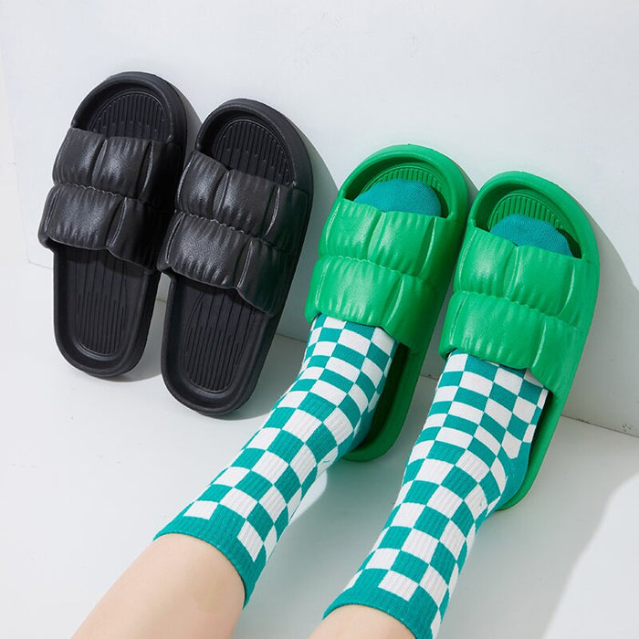 Women Soft Sole Cloud Slippers Thick Platform Indoor Outdoor Beach Sandals Summer EVA Non Slip Flip Flops