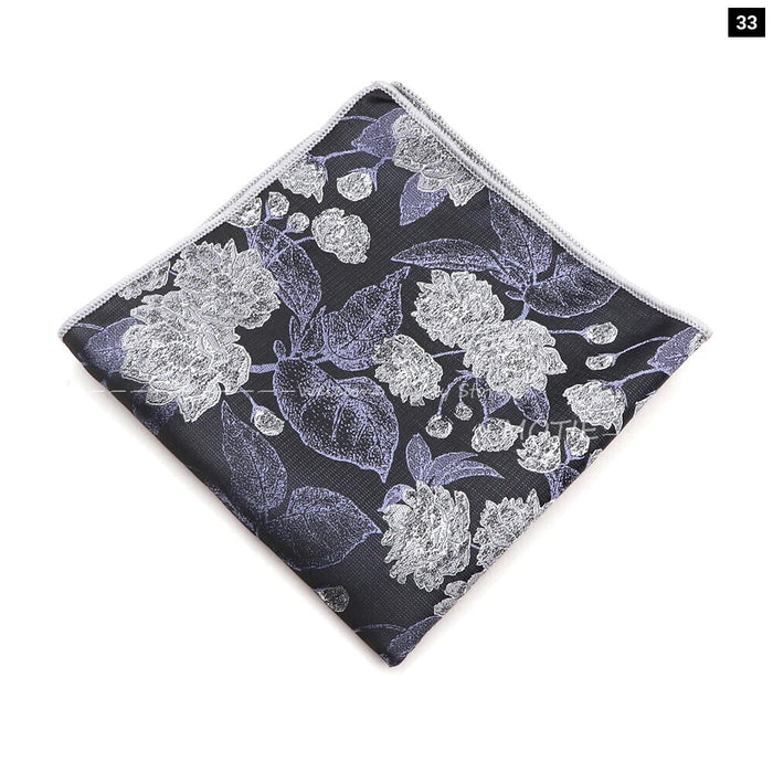 Mens Plant Pattern Handkerchiefs For Weddings And Daily Wear