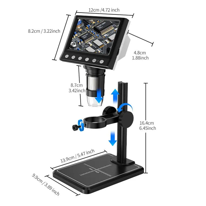 Lcd Digital Microscope 40-1000X