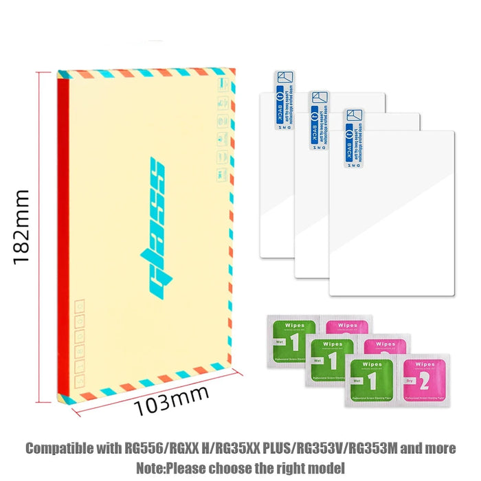 3 Piece Tempered Glass Screen Protector for Rg35xx/rg556/rg35xx Plus Choose Model