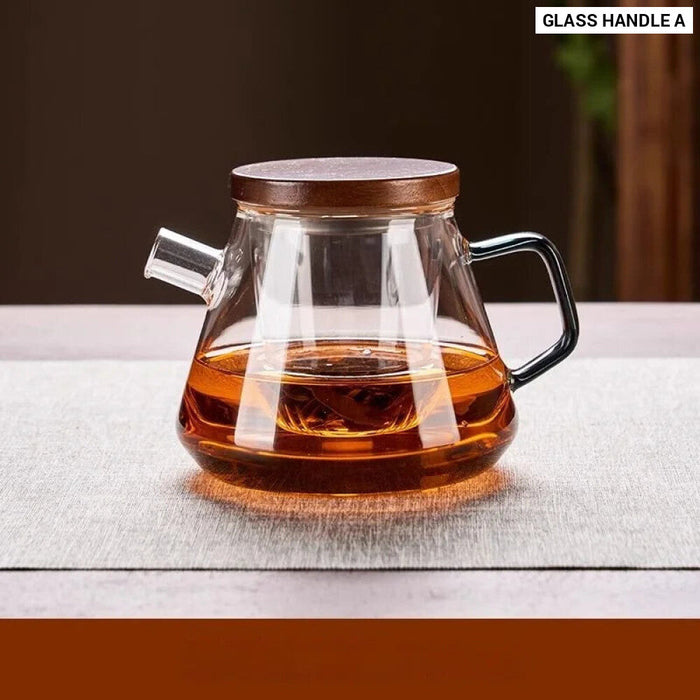 Clear Glass Teapot Set With Teacups And Kung Fu Accessories