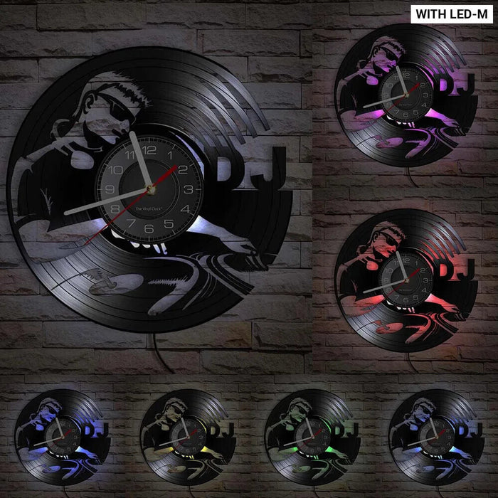 Retro Dj Vinyl Record Wall Clock For Music Lovers