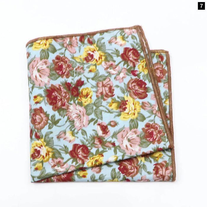 Colourful Floral Cotton Handkerchief For Weddings And Parties