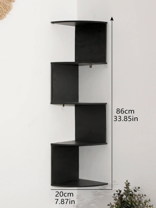 5 Tier Wooden Corner Shelf For Home Organization