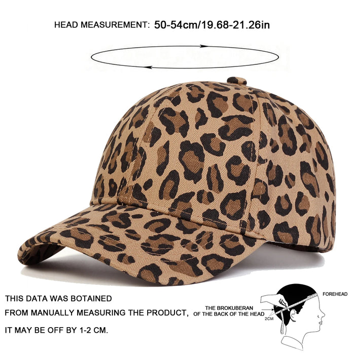 Adjustable Leopard Print Kids Baseball Cap / Hat