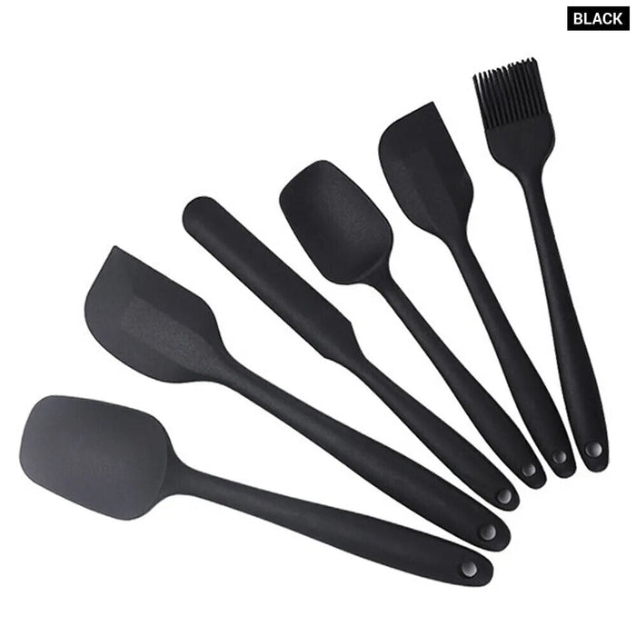 6 Piece Silicone Spatula Set For Cooking And Baking