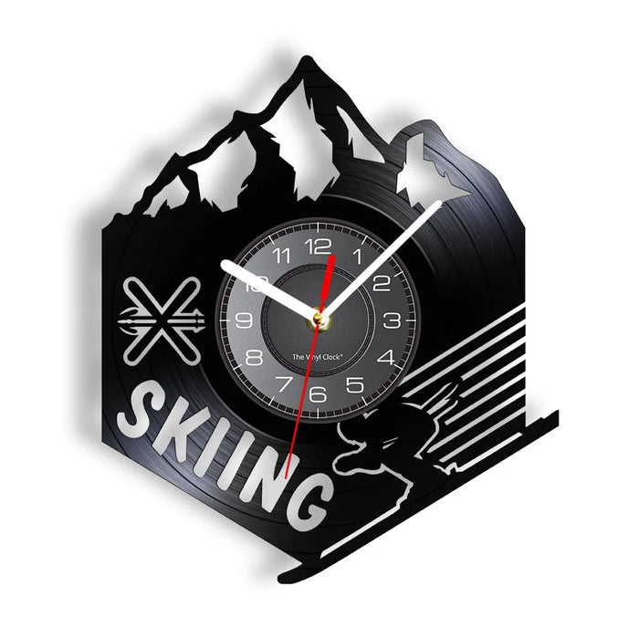 Extreme Skiing Vinyl Record Wall Clock